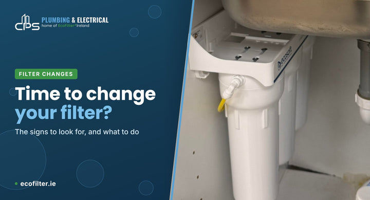 Water filter housing fitted under a kitchen sink