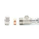Flexi hose with valve and compression