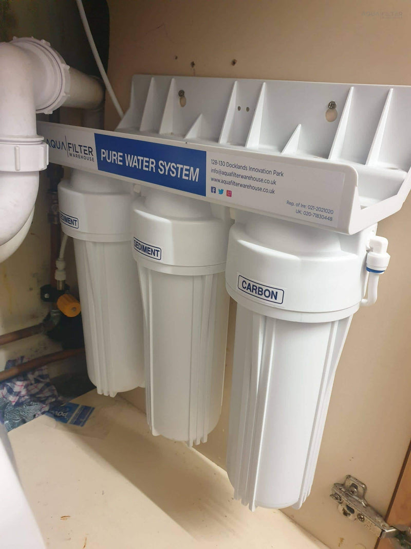 Under sink water filter system installation and maintenance