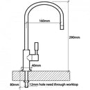 Osmio Swan 304 Stainless Steel Single Dispensing Tap β¬38.99 Water Filter Tap