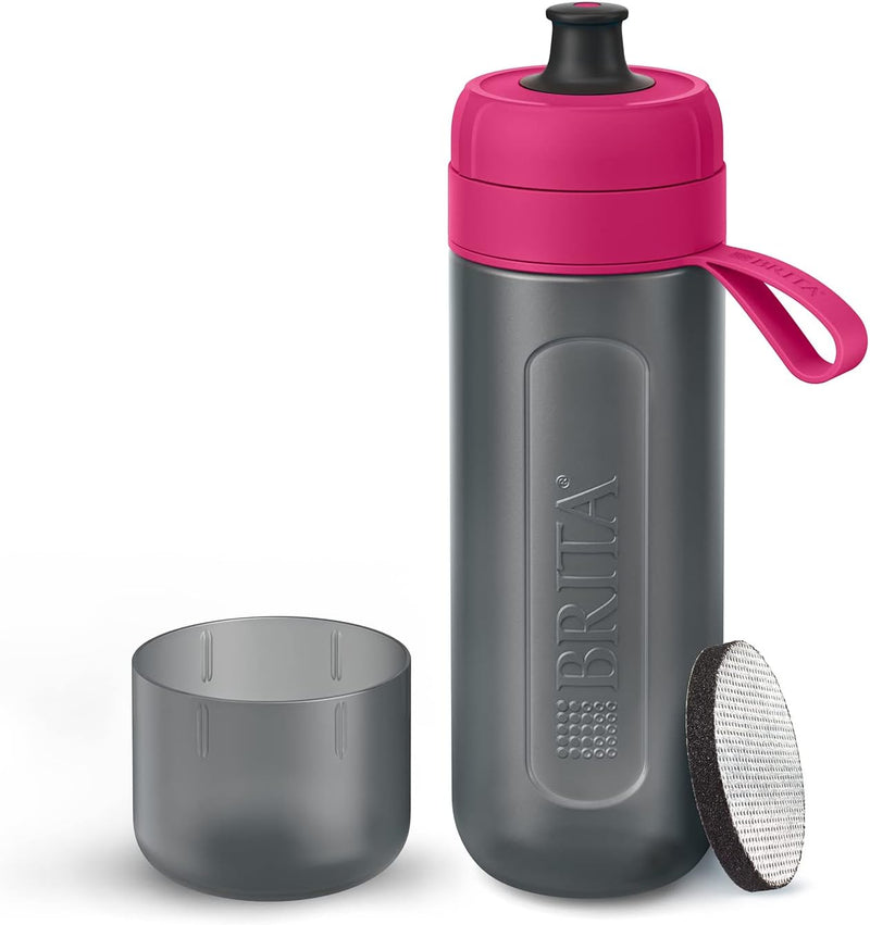 BRITA Active Water Filter Bottle (Pink, 600 ml)