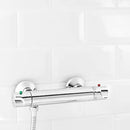 Mulga Exposed Single-Outlet Thermostatic Silver Mixer Shower Valve