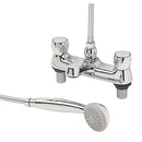 Swirl Contract Chrome 88 mm Deck-Mounted Dual-Control Manual Shower Mixer Tap (61344)