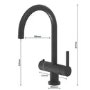matt black boiling water tap