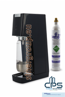 LED Soda Maker Starter Kit (Rechargeable CO₂) – Black