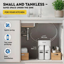 Ecosoft CROSS MAX tankless reverse osmosis system installed under a kitchen sink