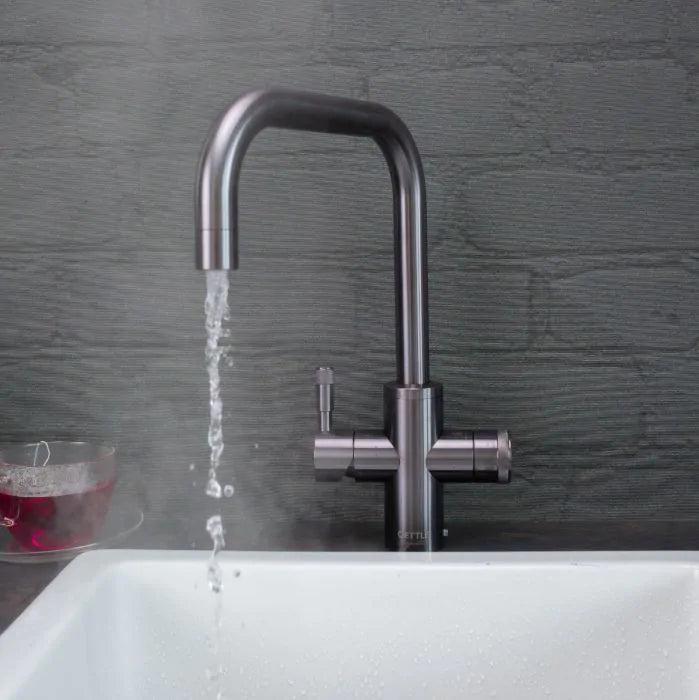 QETTLE Q9402GNMPV Signature Modern 4-In-1 Boiling Water Tap 4 Litre Square Spout - Gunmetal