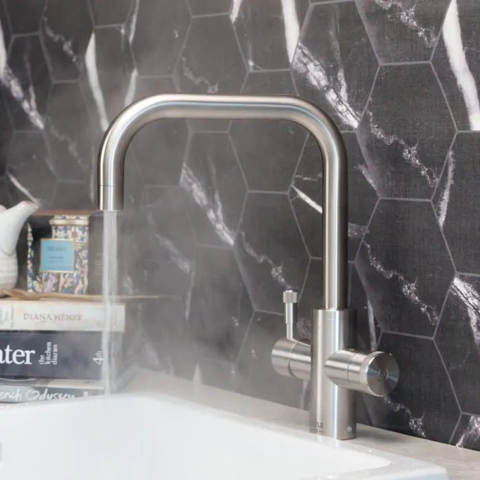 QETTLE Q9402PV Signature Modern 4-in-1 Boiling Water Tap – Square Spout (Stainless Steel)