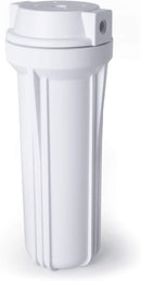 White water filter housing on a white background