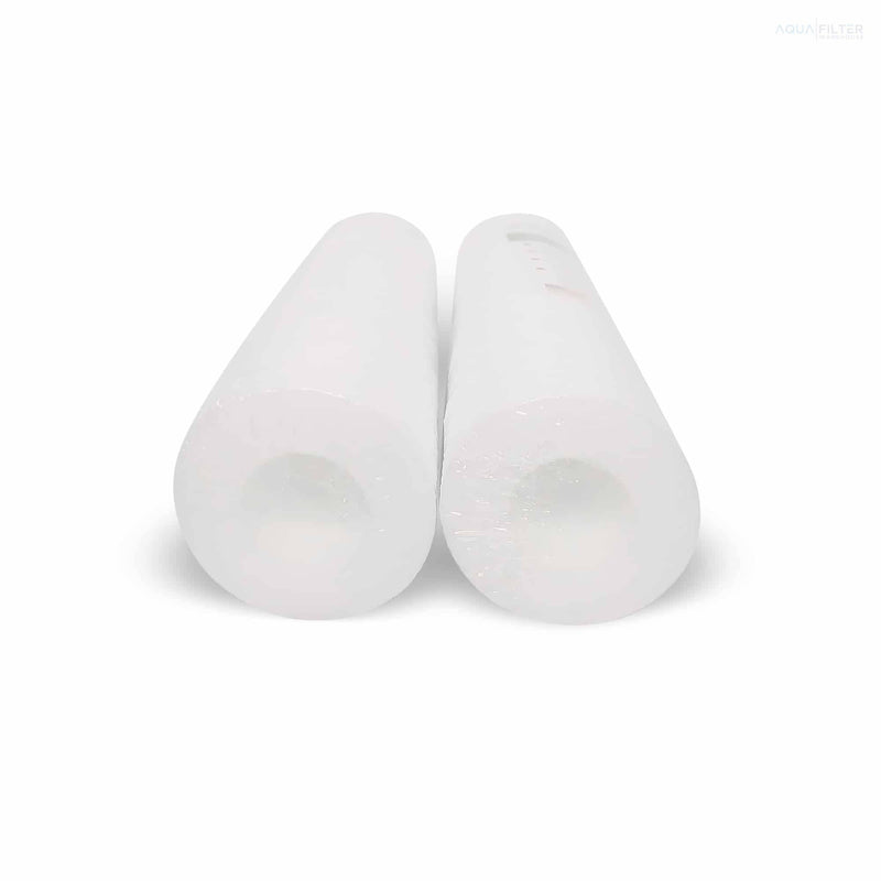 2 water filter cartridges for removing sediment particles