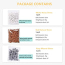 Shower head with beads for hard water, bacteria, ph level