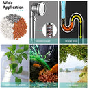 Various application of water filter system from shower to fish tanks