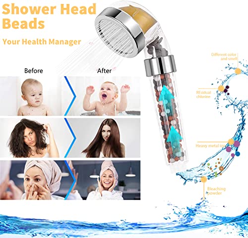 Water softener shower head beads for home
