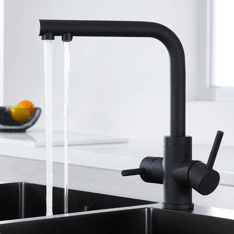 Supreme Forum Black 3 Way Kitchen Tap Tri Flow Faucet