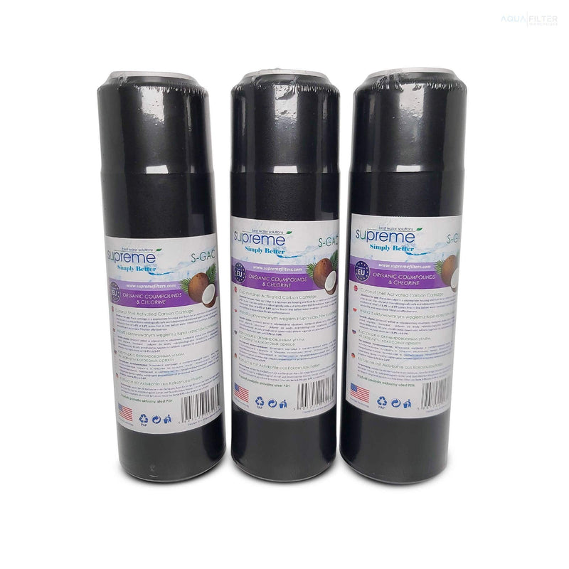 Activated carbon filter for RO and under sink water filter system