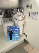 Reverse osmosis water filter installation under the sink