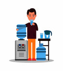 Water dispenser with water filter jug