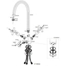 Osmio Kensington Chrome 3-Way (Tri-flow) Kitchen Tap €229 Water Filter Tap