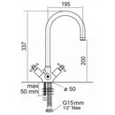 Osmio Kensington Chrome 3-Way (Tri-flow) Kitchen Tap €229 Water Filter Tap