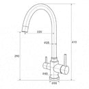 Osmio Bella 304 Stainless Steel 3-Way (Tri-flow) Kitchen Tap €249.99 Water Filter Tap
