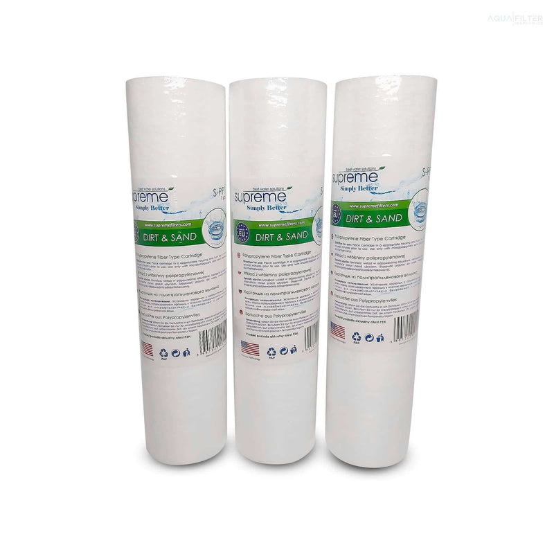 Water filter cartridge for sediments, dirt and sand 3 packs 