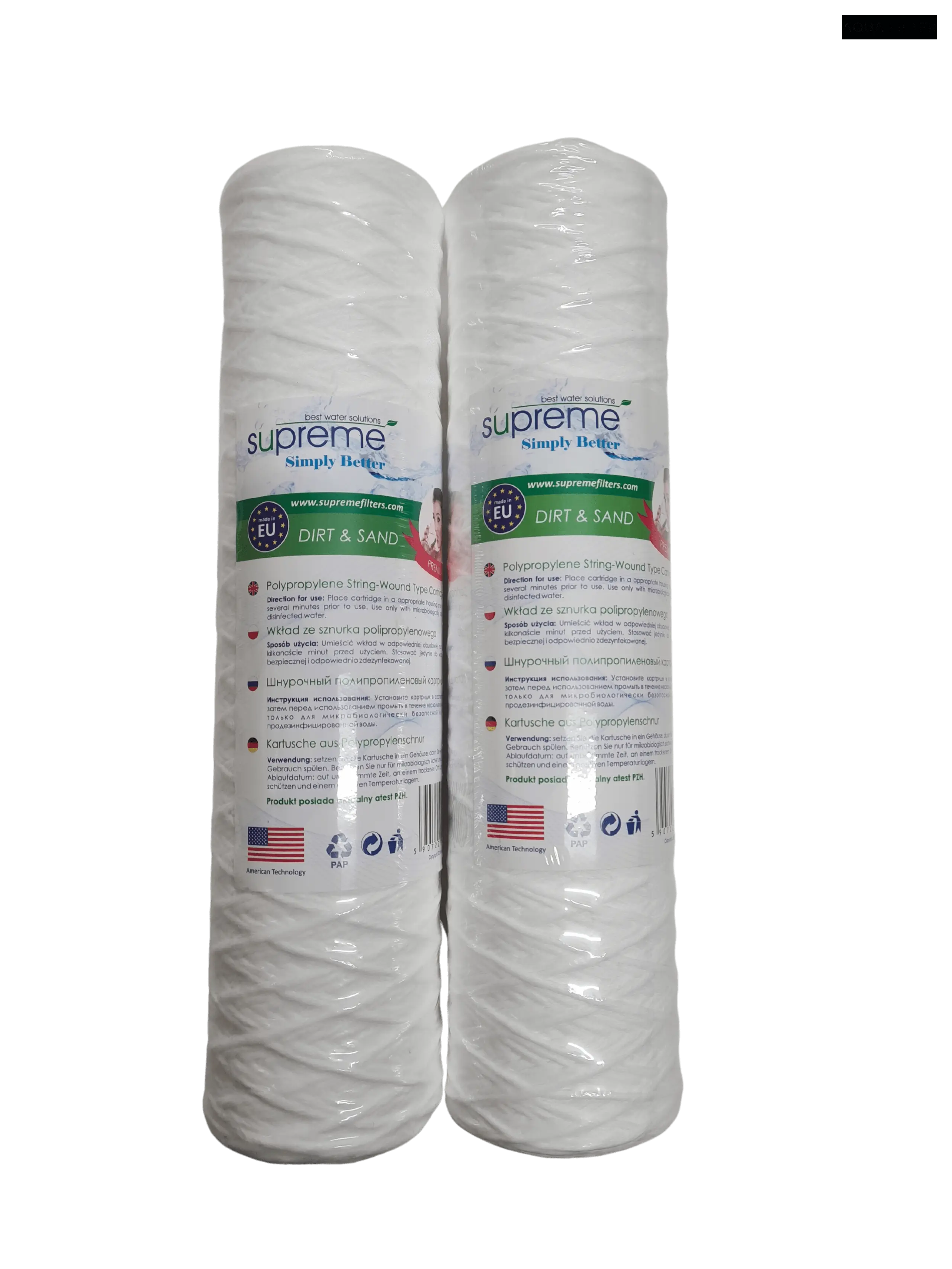 Water Sediment Filter Cartridges EcoFilter Ireland