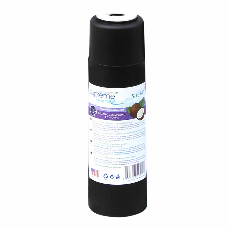 Carbon block water filter for water softener system