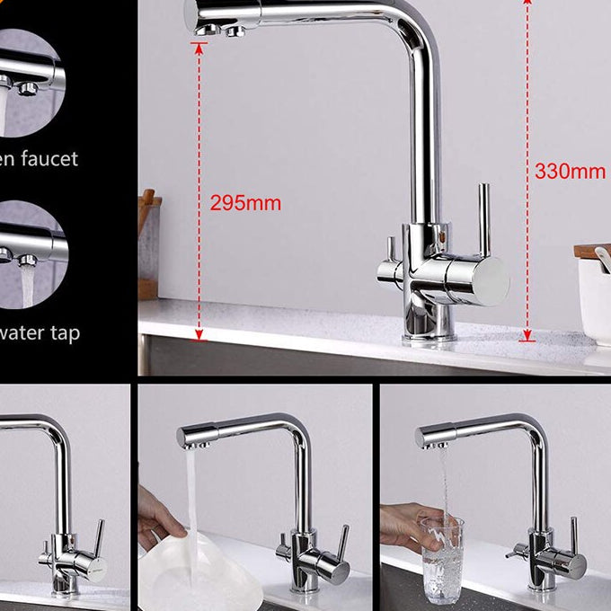 3 Way Kitchen Tap Mixer Deluxe Finish